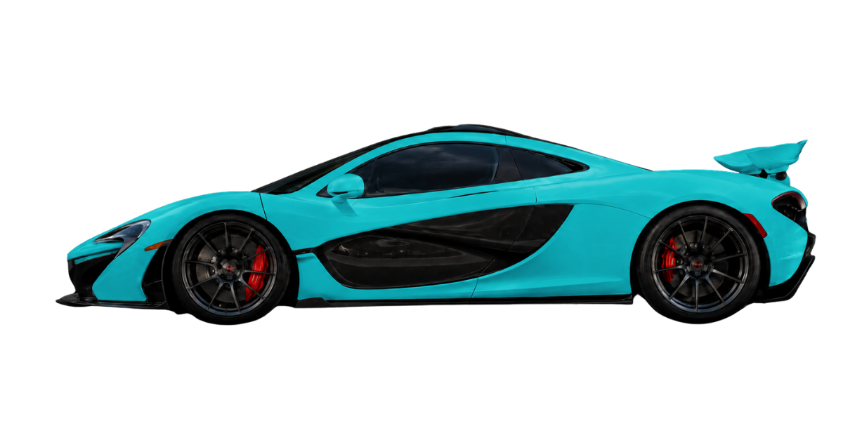 McLaren after a teal color change vinyl wrap by CustomsByAli in Elyria, OH