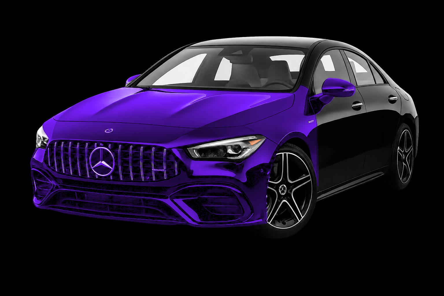 Full Front End paint protection film coverage, front view, at CustomsByAli in Elyria, OH