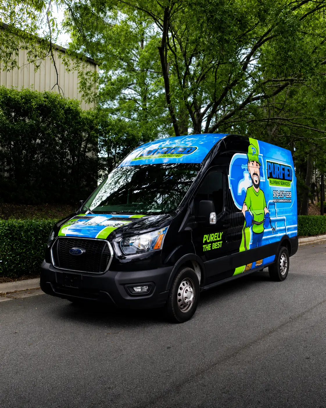 Custom commercial van wrap with vibrant graphics by CustomsByAli in Elyria, OH